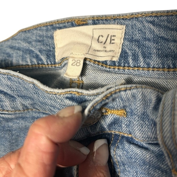 Current Elliott Distressed Straight Leg Jeans Sz 28 - Picture 10 of 15